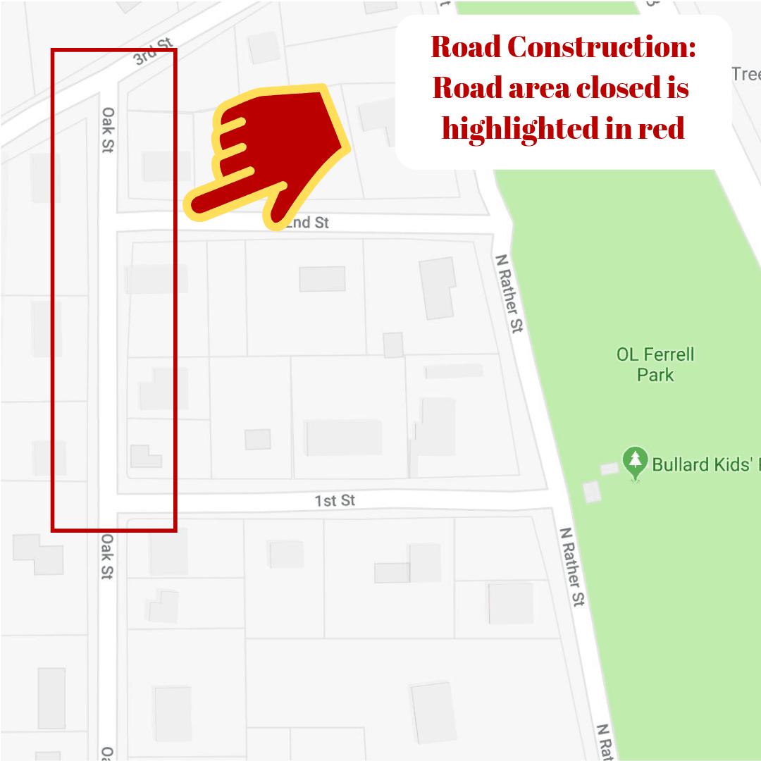 Road Construction Map Graphic